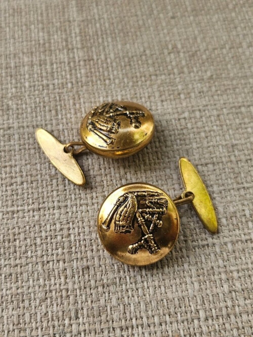 Vintage Cufflinks Gold Tone Fashion Men Jewelry Cuff Links Shirt Cuff Stud - Picture 2 of 8